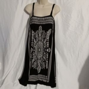 Black and white patterned summer dress Sz XL